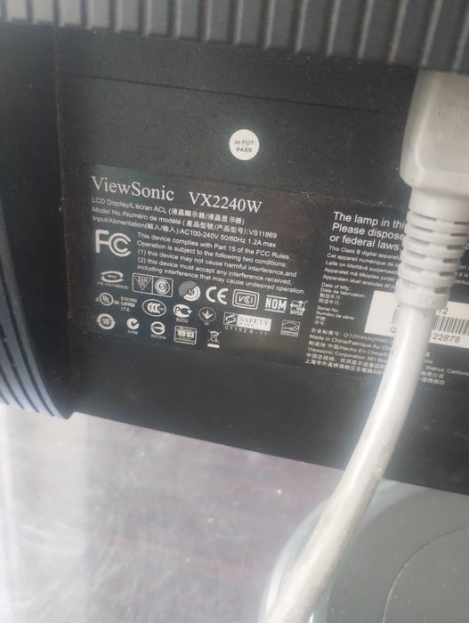 Монітор 22" ViewSonic VX2240W