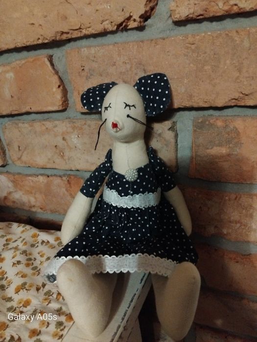 Myszka maskotka pluszak zabawka retro vintage