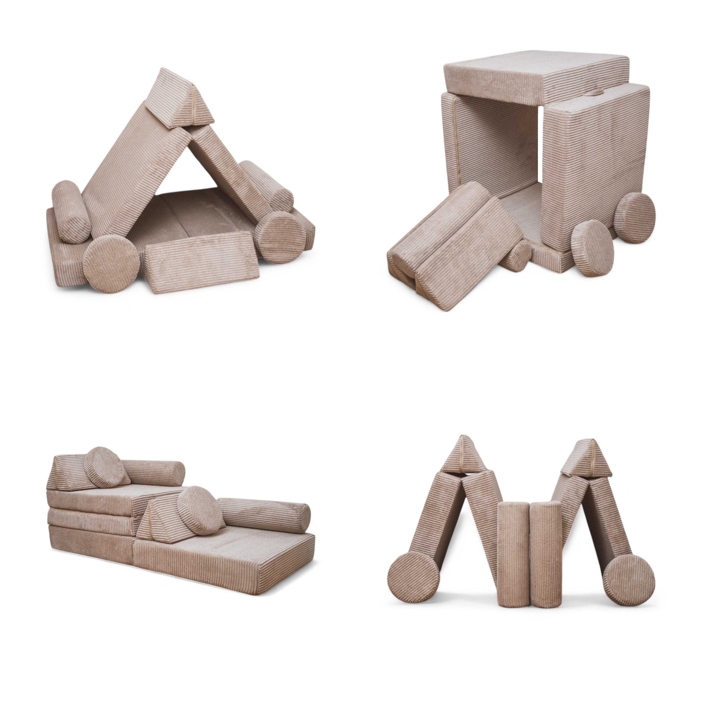 Modułowa kanapa do kreatywnej zabawy dla dzieci Sofa Montessori KOLORY