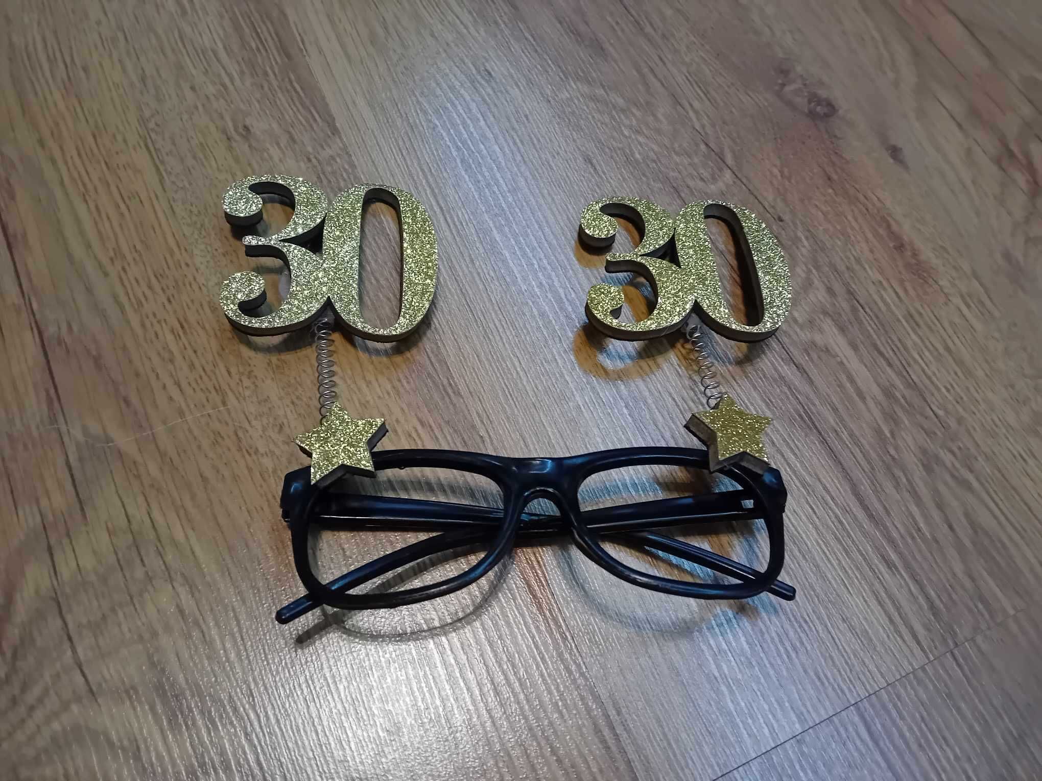 Okulary Trzydziestka 30 brokat