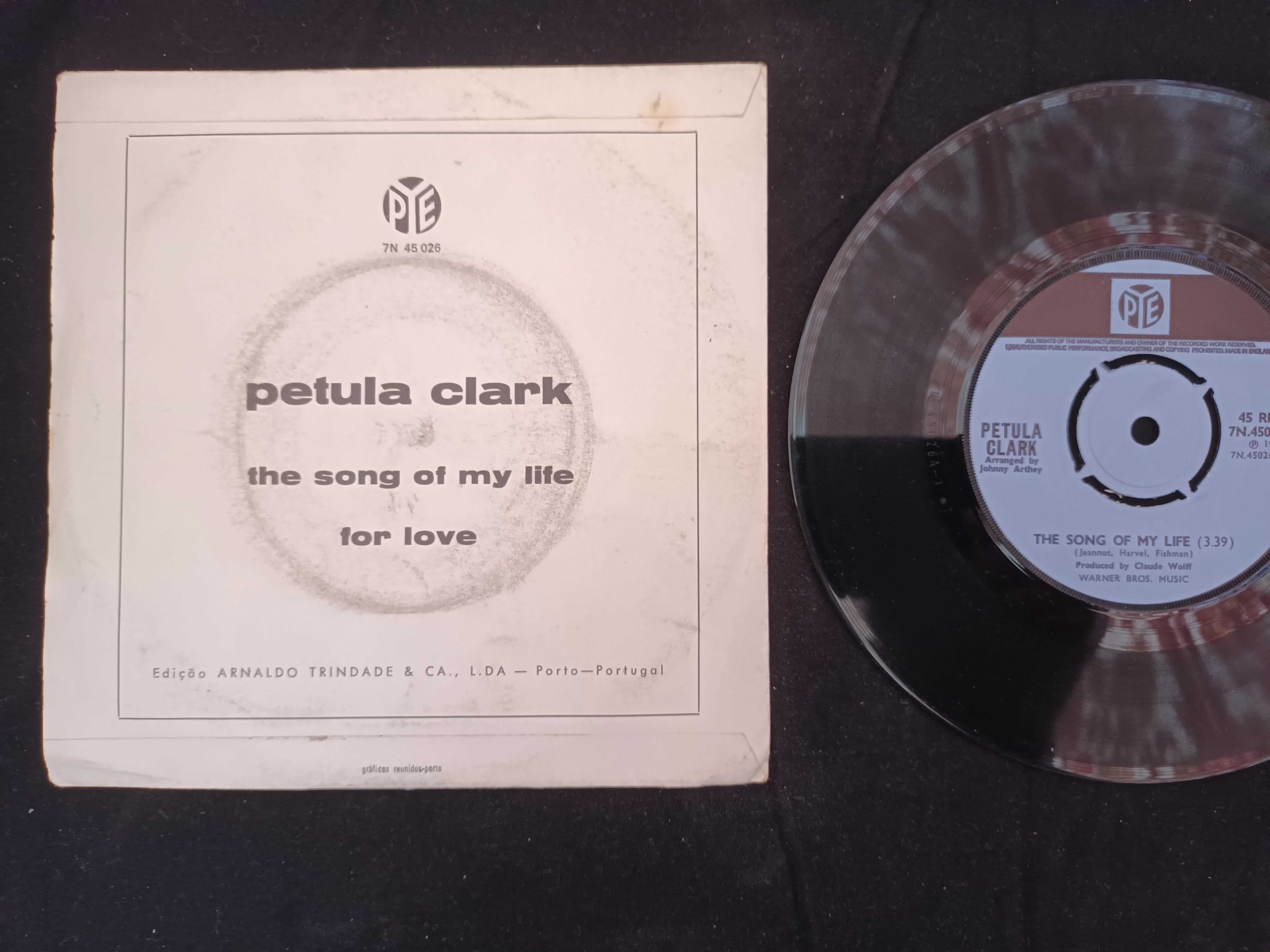 Disco de Vinil 45 RPM – PETULA CLARK – The Song Of My Live ...