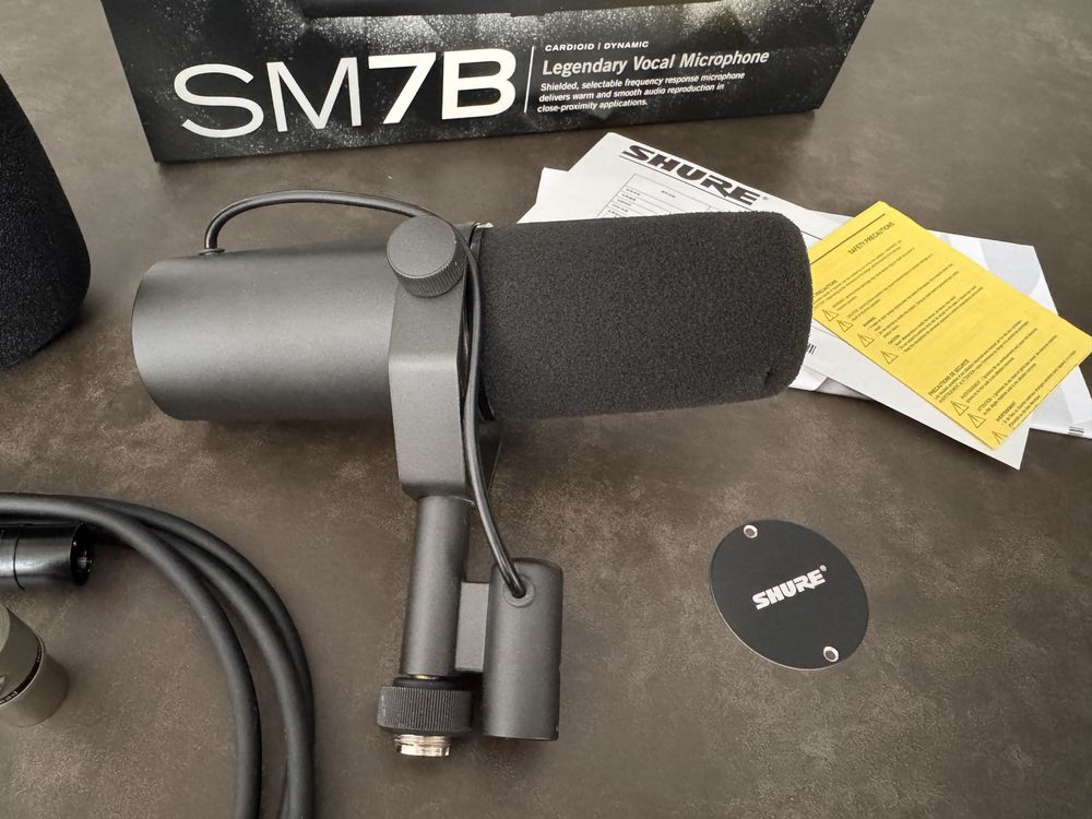 Shure SM7B + przedwzmacniacz Fethead + kabel XLR
