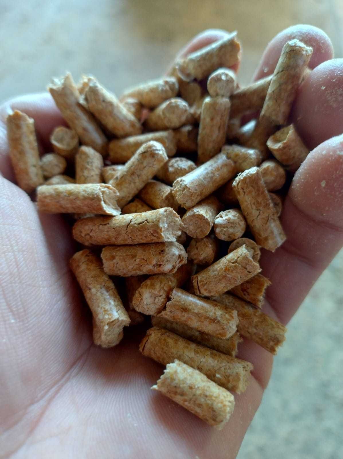 Pellet drzewny modrzew, producent, 1 tona = 67 worków