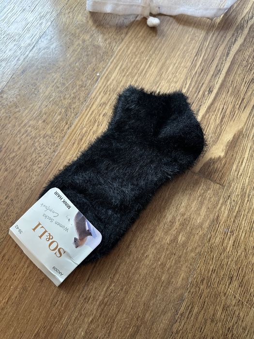 Skarpetki czarne norki mink hair