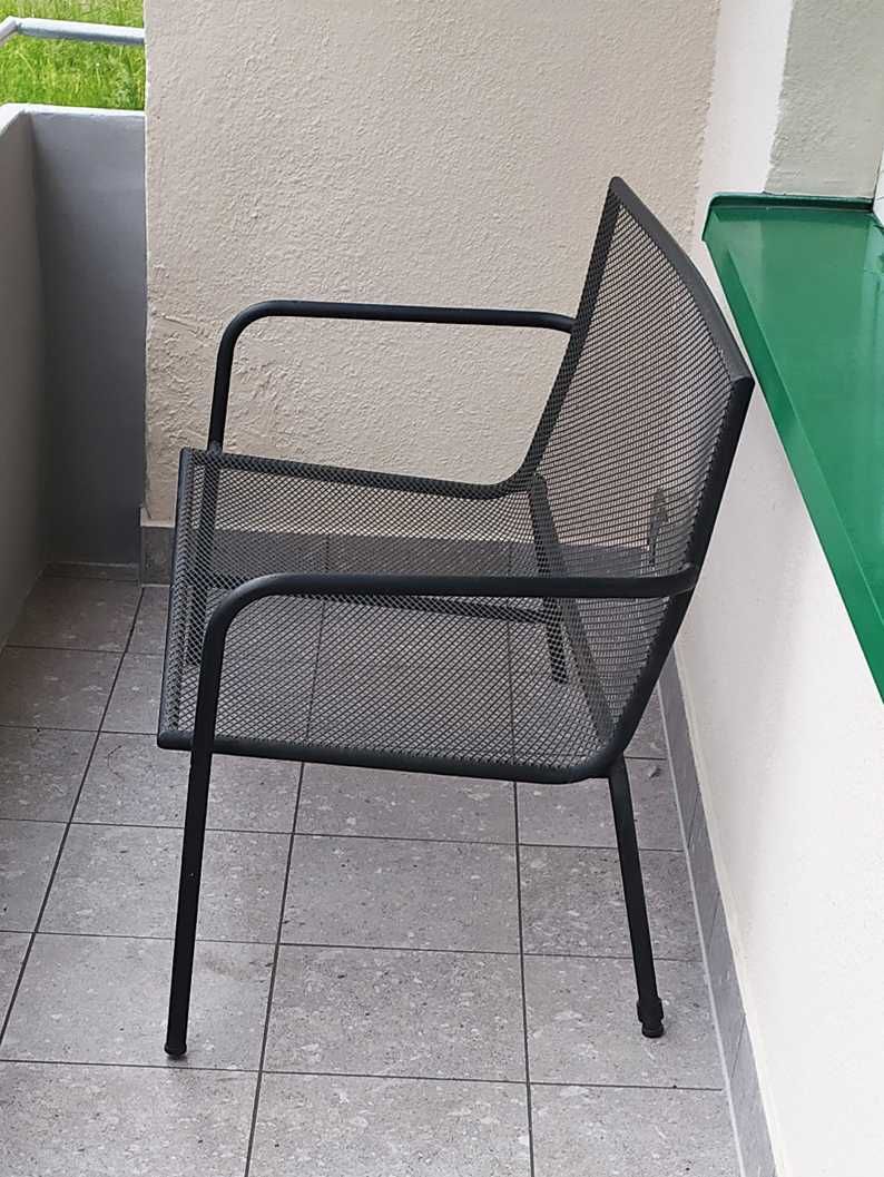 ławka ogrodowa metalowa / kwietnik