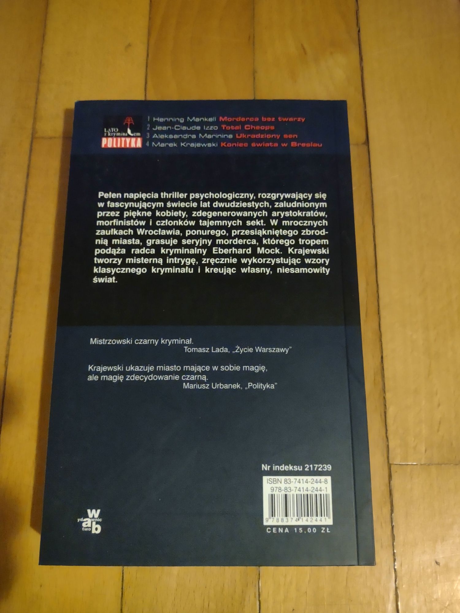 Koniec świata w Breslau  Marek Krajewski