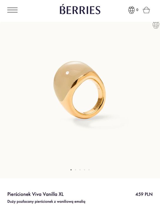 Nowy! Pierścionek Berries 13 Vanilla