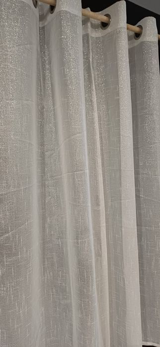 Firana ze srebrną nitką