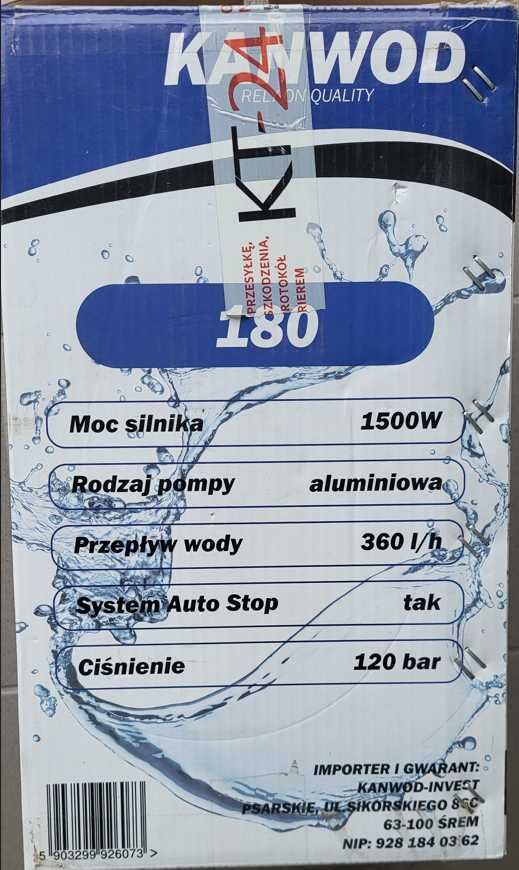 Myjka ciśnieniowa KANWOD 180 BAR 1500W Aluminiowa