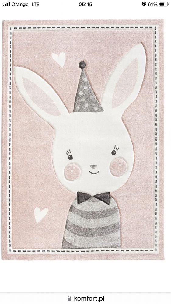 Dywan dziciecy Pastel Bunny