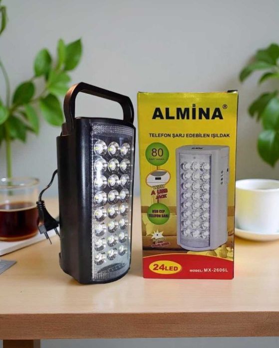 Потужний led фонарь з повербанком 30000 mAh