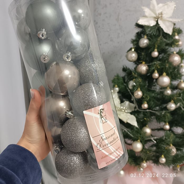 Новорічні іграшки.кульки.24 шт