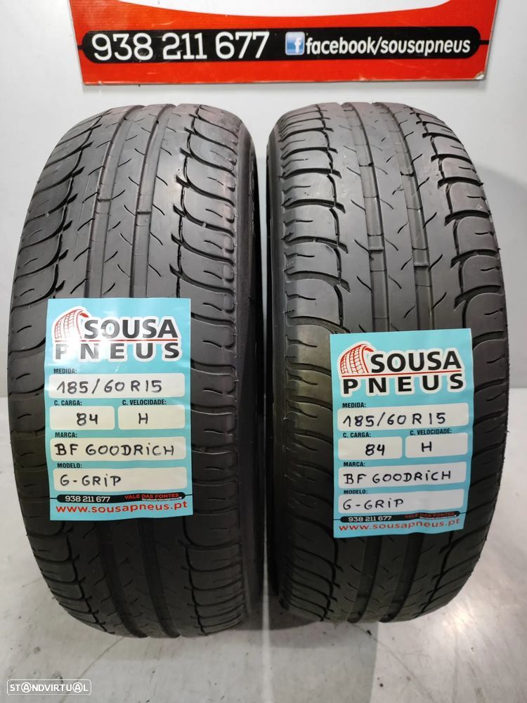 2 pneus semi novos 185-60r15 bf goodrich