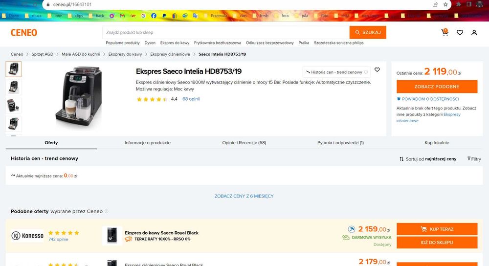 Ekspres Saeco Intelia One Touch Cappuccino