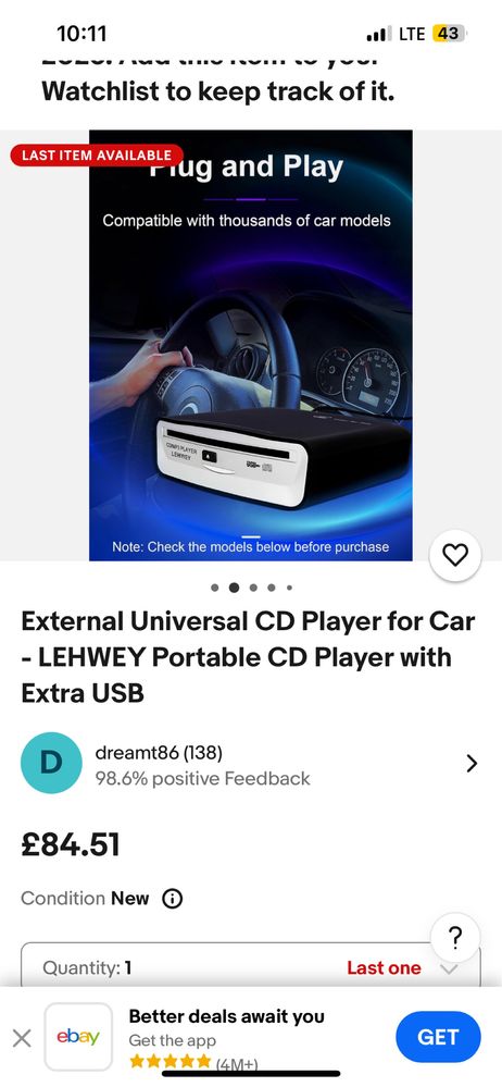 Зовнішній CD/DVD плеєр Android чорний компактний стерео SX-2800A