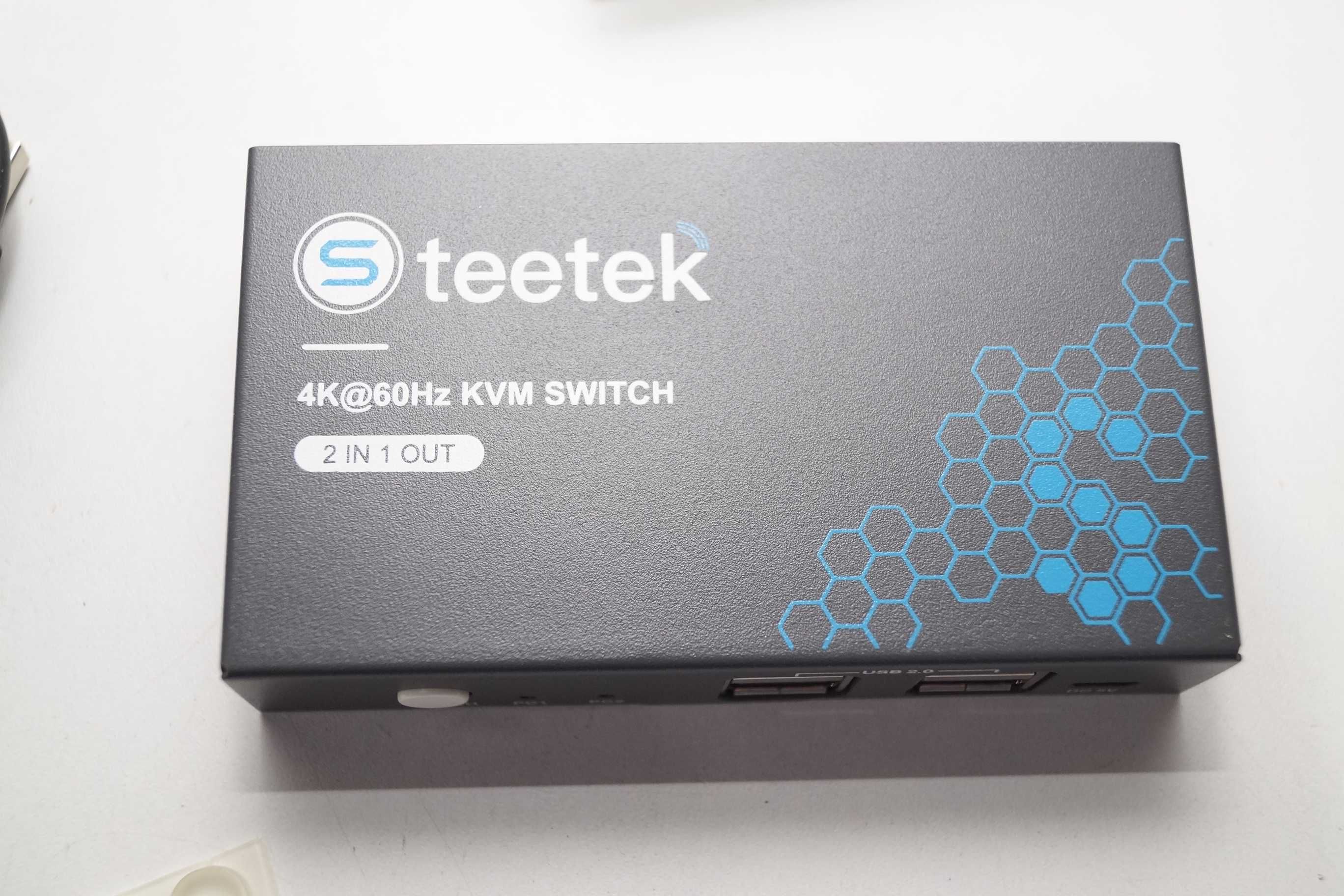 Steetek Przełącznik KVM USB HDMI 2 Port 4K 60Hz SWITCH 2w1 OUT