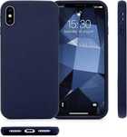 POWYSTAWOWE Silikonowe plecki etui MyGadget iPhone X/XS fioletowy mat