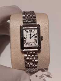 Zegarek damski Cartier tank srebrny