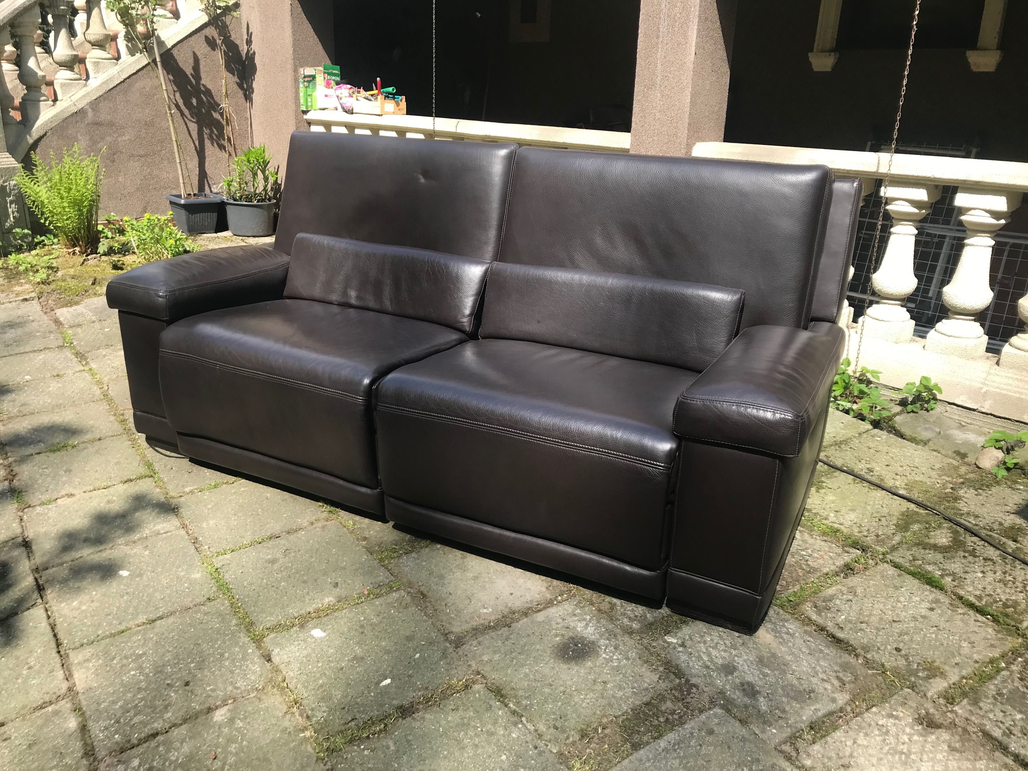Sofa skórzana z funkcja relaks