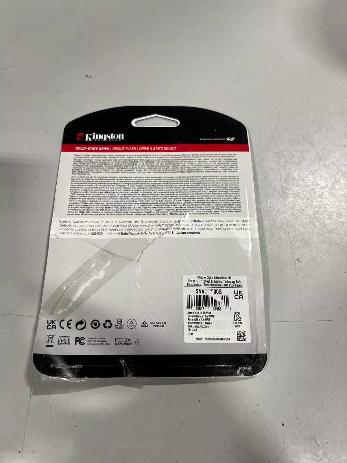 SSD диск Kingston NV1 1TB NVMe M.2 2280