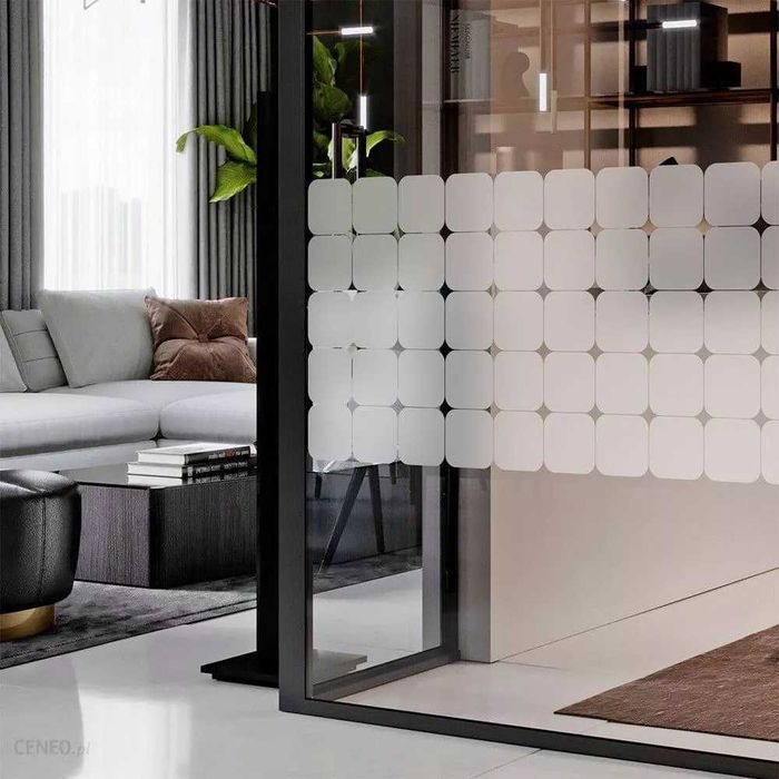 Zestaw 50 matowych naklejek na szkło nowe