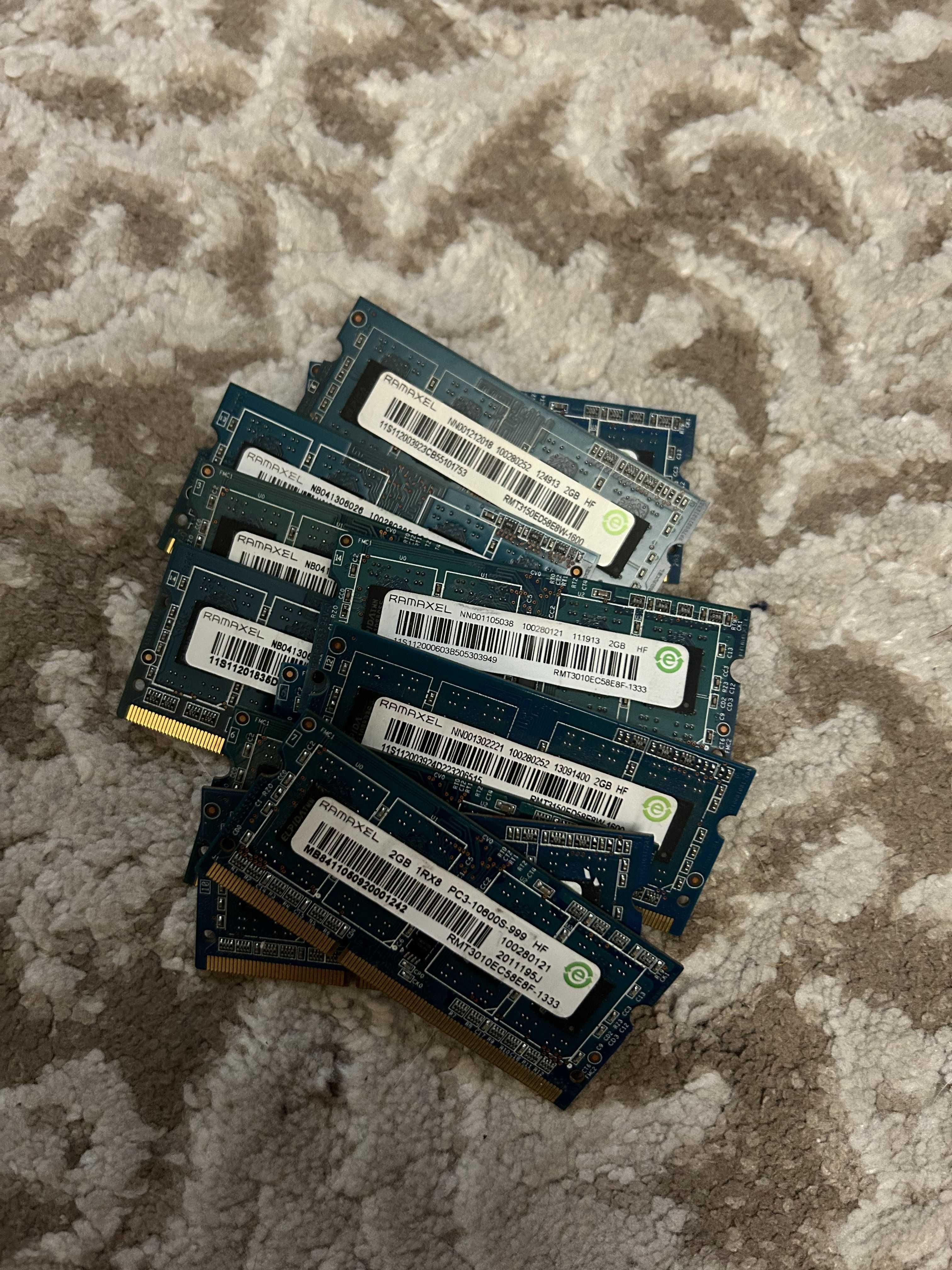 Планки SoDIMM DDR3 для ноутбуков 50шт