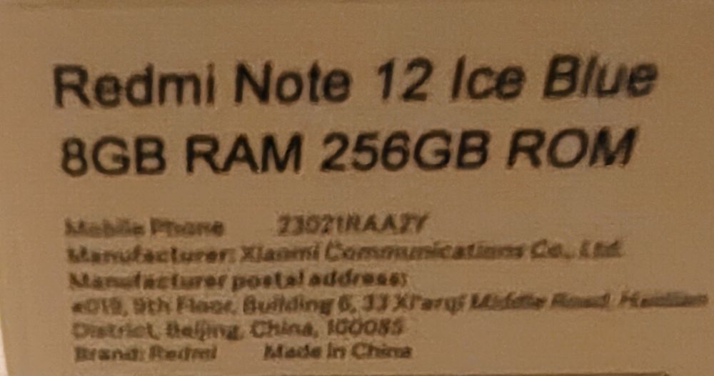 Xiaomi Redmi Note 12 Ice Blue 8GB/256GB