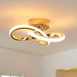 Comely Lampa Sufitowa LED Nowoczesna 22W 2500 lm Złota 3000K 25x25x10