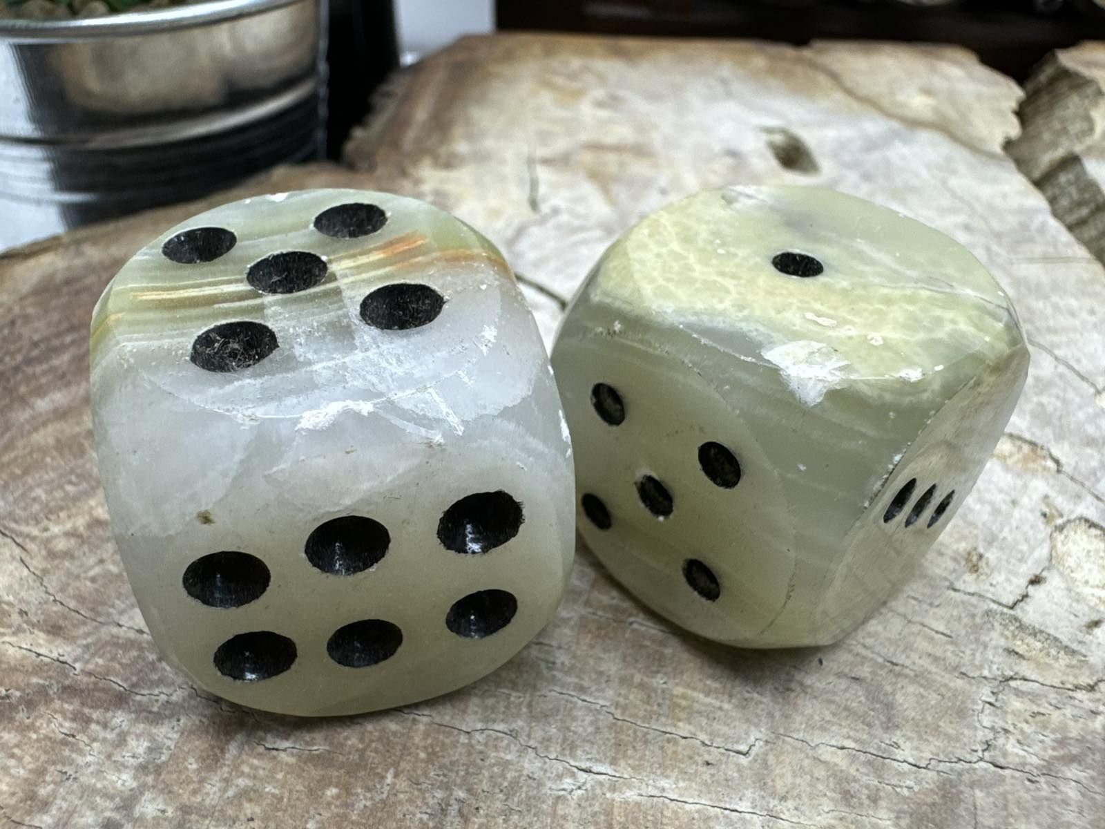 Kostki do gry kamien naturalny onyx