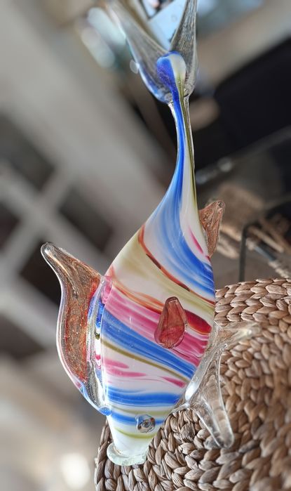 Estatueta peixe em vidro Murano