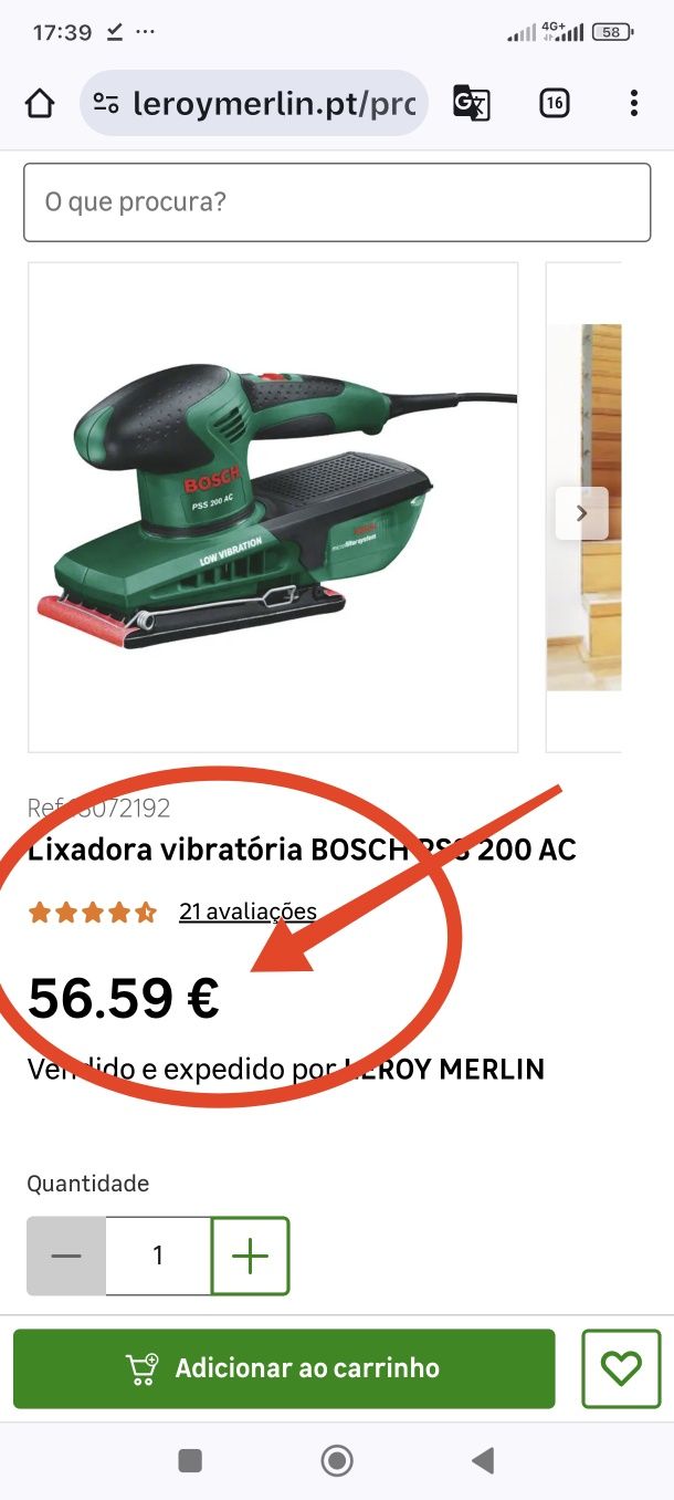 Lixadora vibratória BOSCH PSS 200 AC