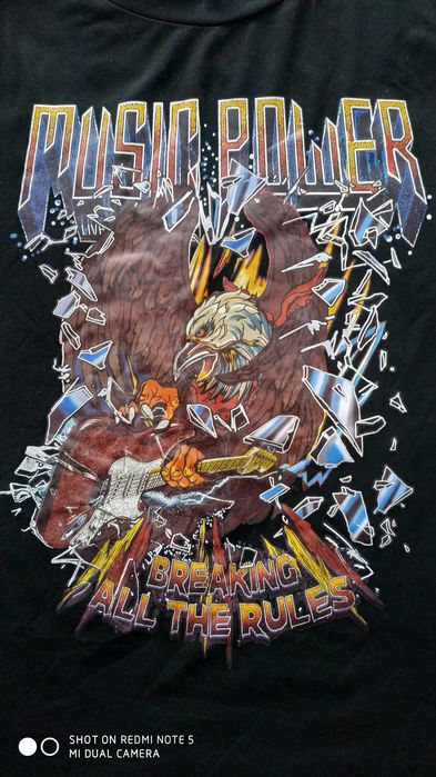 Футболка Shein (принт -Muzik Power)