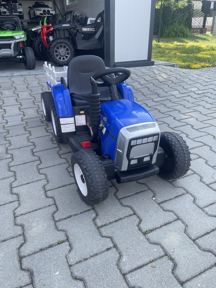 Traktor na akumulator z Przyczepką Pilot 137cm 12V Niebieski