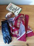 Apaszka vintage JACQUES ESTEREL Paris. Lata 80-te XXw. Wzór jeździecki
