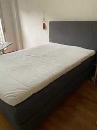 Cama/Sommier Ikea com cabeceira, colchao e estrado