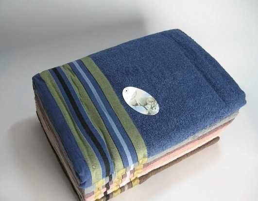 Махровое полотенце большое хлопок  170/90 см, Полотенце махра синий