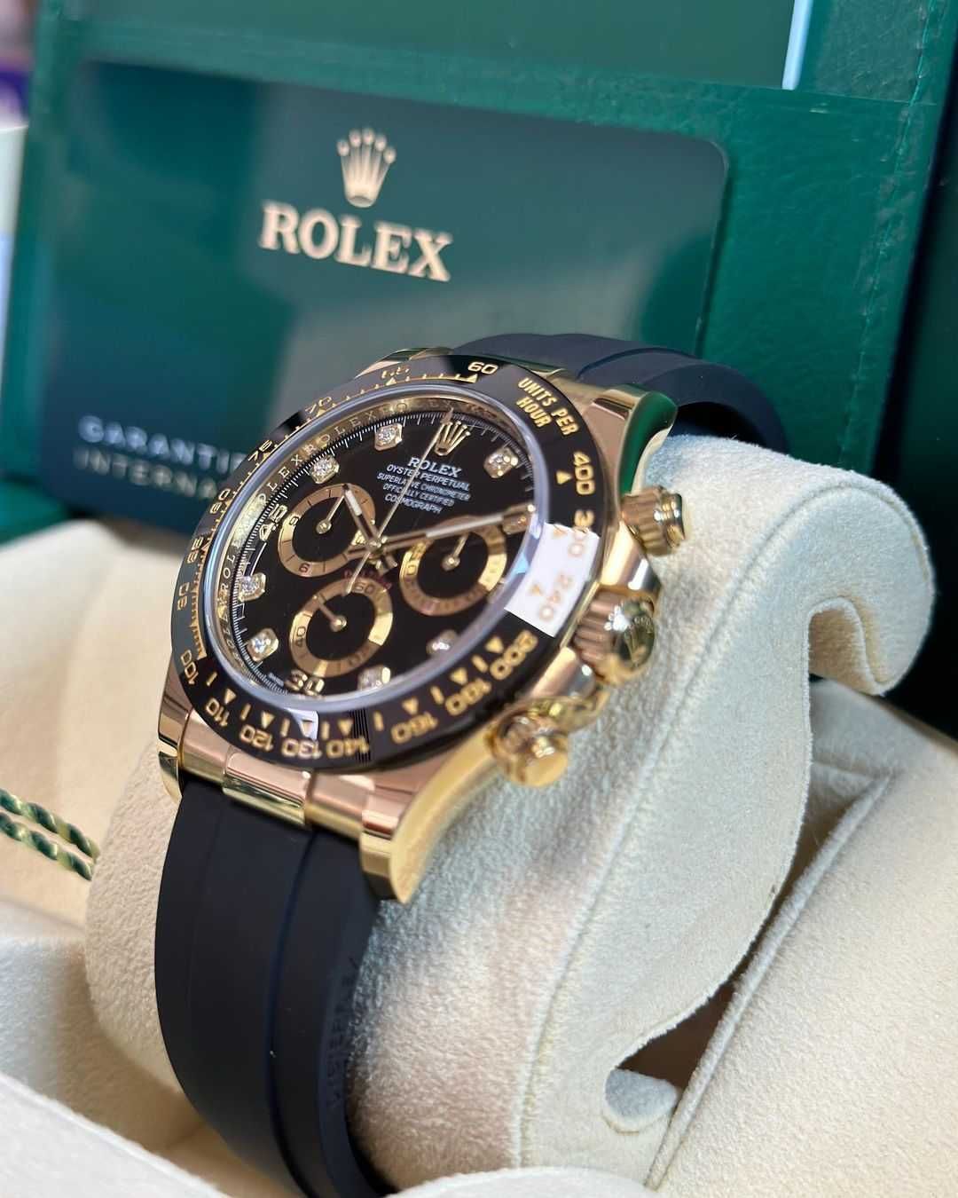 Rolex daytona gumowa/diamentowa tarcza