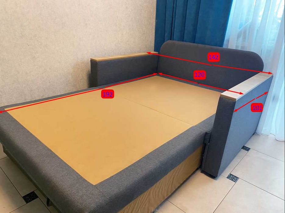 Продам диван-крісло Якісний Сірий, 142×101 см, в Гарному стані