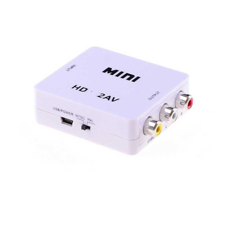 Переходник HDMI в AV (RCA тюльпан) адаптер