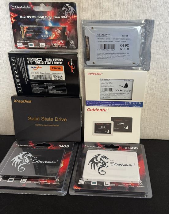 SSD Накопичувачі Sata/M.2 для Компʼютерів та Ноутбуків