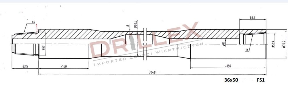 Żerdzie wiertnicze Vermeer D36x50 D33x44 FS1 3m 759 zł