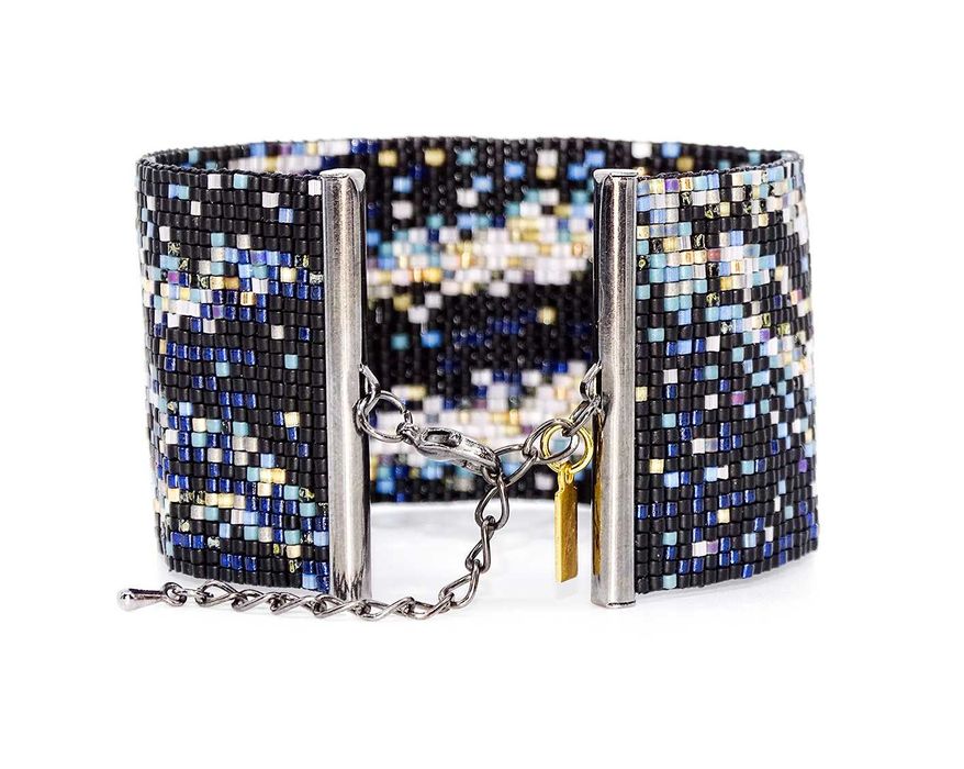 Ręcznie tkana bransoletka z koralików MIYUKI "galaxy"