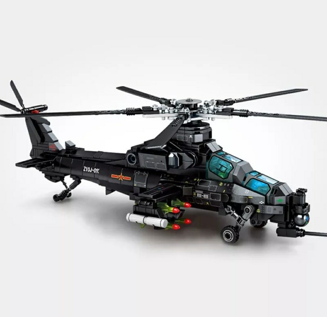 Конструктор вертолёт Sluban 704шт lego детский боевой самолёт