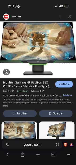 3 monitores HP Pavilion 25X 144hz 1ms 24,5’’