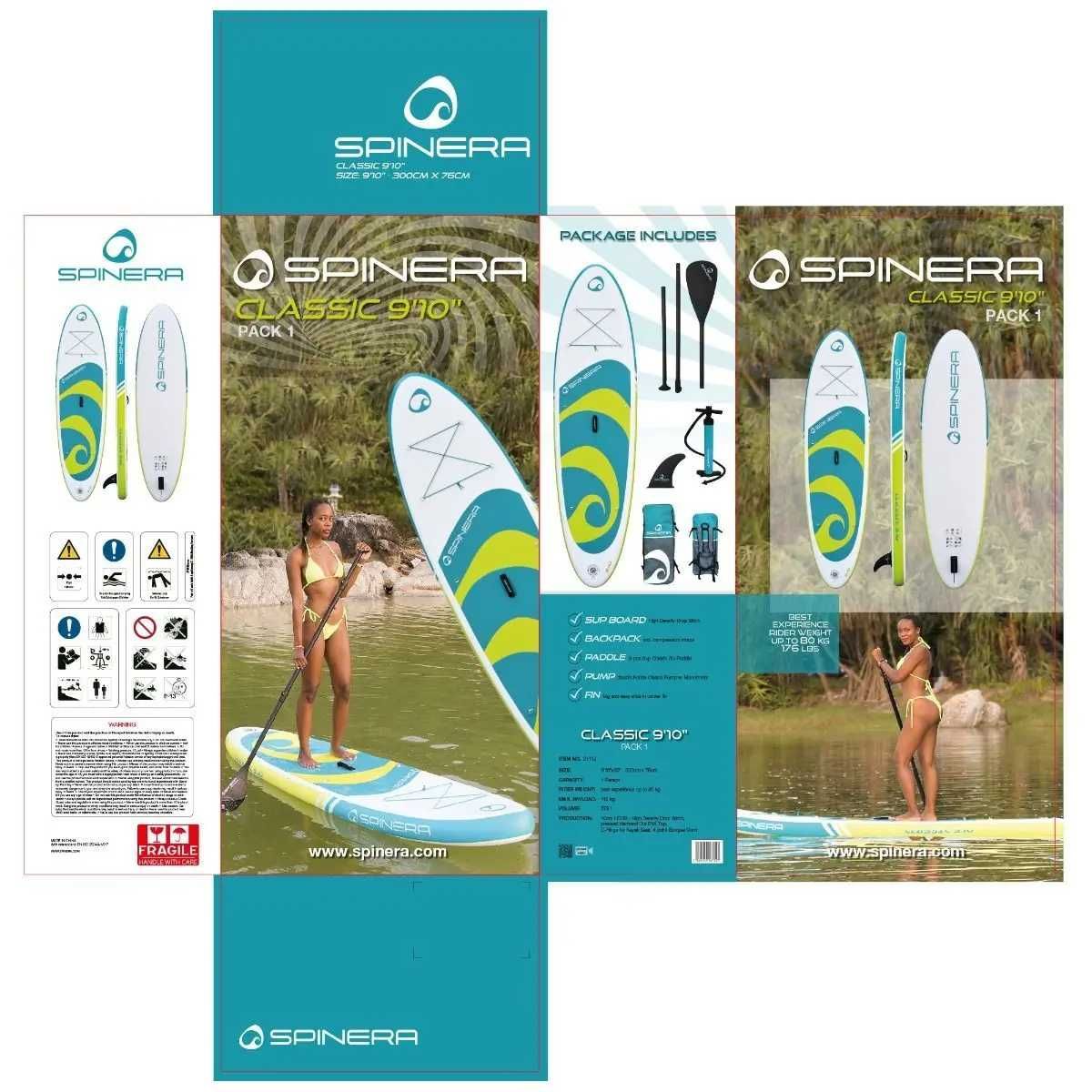 ЦІНА ВОГОНЬ Spinera Classic Sup дошка Surf ДОСКА САП board весло stand