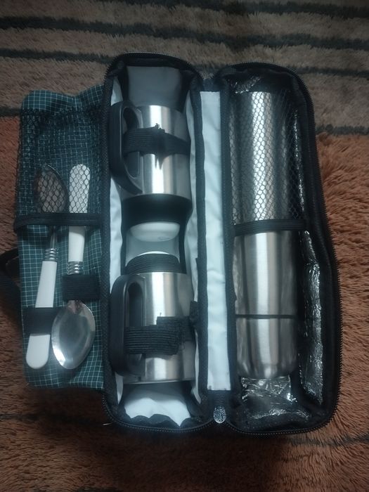 Zestaw piknikowy, biwakowy turystyczny,PRL