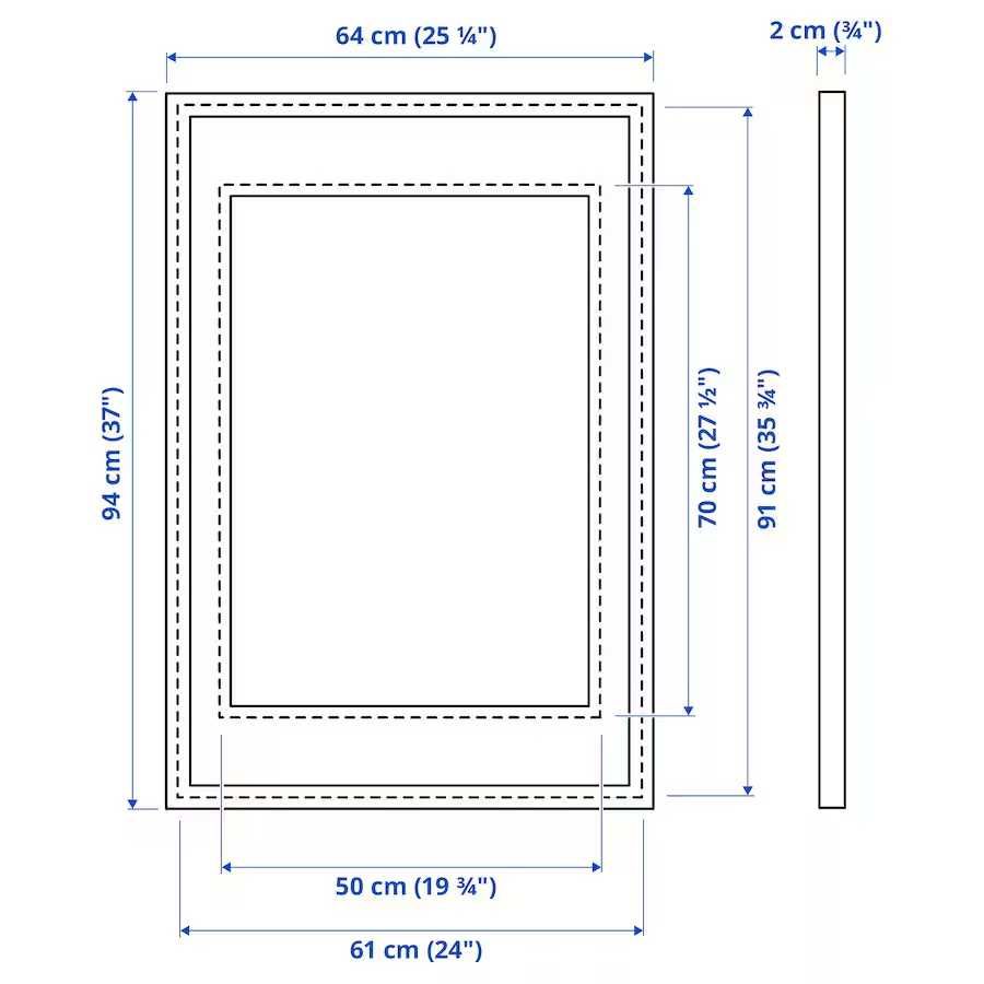 Rama na plakat IKEA KNOPPÄNG 61x91 biała