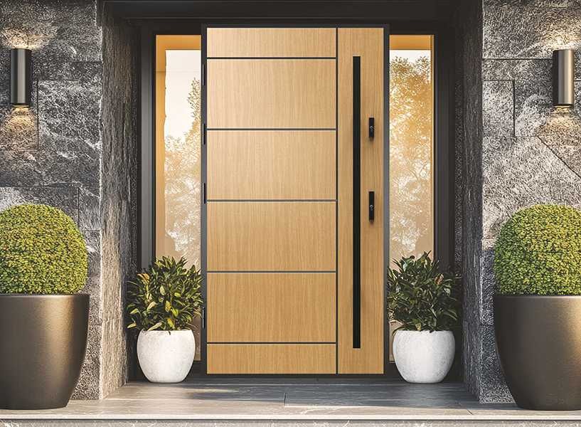 Drzwi Wejściowe do domu Zewnętrzne Drewniane ELIVO Agmar NA WYMIAR