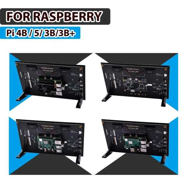 GeeekPi 10,1-calowy pojemnościowy ekran dotykowy do Raspberry Pi 5