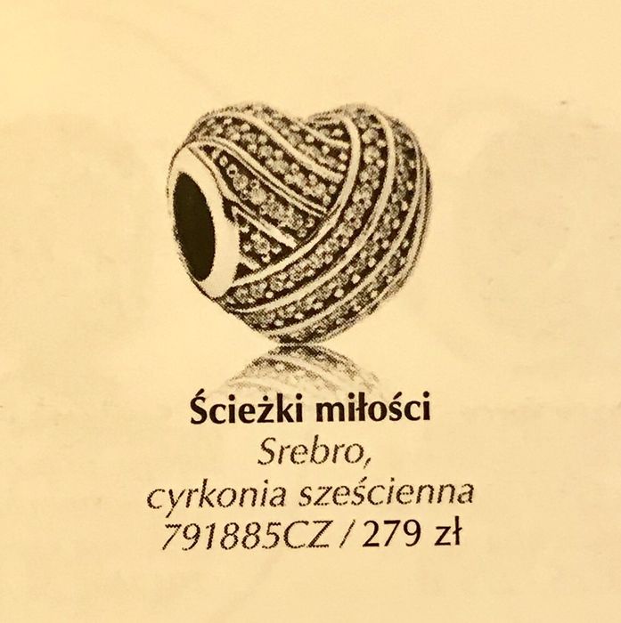 Nowy, oryginalny charms Pandora 2 sztuki